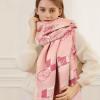 imageEXTREE Scarfs for Women Pashmina Silky Shawl Wrap for Evening Dressing Blanket Open Front Poncho CapeAbkpink