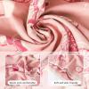 imageEXTREE Scarfs for Women Pashmina Silky Shawl Wrap for Evening Dressing Blanket Open Front Poncho CapeAbkpink