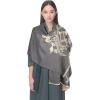 imageEXTREE Scarfs for Women Pashmina Silky Shawl Wrap for Evening Dressing Blanket Open Front Poncho CapeAbqblack