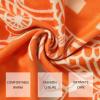 imageEXTREE Scarfs for Women Pashmina Silky Shawl Wrap for Evening Dressing Blanket Open Front Poncho CapeAbrorange