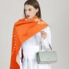 imageEXTREE Scarfs for Women Pashmina Silky Shawl Wrap for Evening Dressing Blanket Open Front Poncho CapeAbrorange