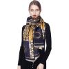 imageEXTREE Scarfs for Women Pashmina Silky Shawl Wrap for Evening Dressing Blanket Open Front Poncho CapeAbxblack