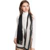imageEXTREE Scarfs for Women Pashmina Silky Shawl Wrap for Evening Dressing Blanket Open Front Poncho CapeAcgwhite