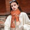 imageEXTREE Scarfs for Women Pashmina Silky Shawl Wrap for Evening Dressing Blanket Open Front Poncho CapeAckorange