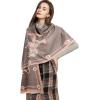 imageEXTREE Scarfs for Women Pashmina Silky Shawl Wrap for Evening Dressing Blanket Open Front Poncho CapeAcngrey
