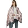 imageEXTREE Scarfs for Women Pashmina Silky Shawl Wrap for Evening Dressing Blanket Open Front Poncho CapeAcqpink