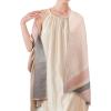 imageEXTREE Scarfs for Women Pashmina Silky Shawl Wrap for Evening Dressing Blanket Open Front Poncho CapeAcxpink