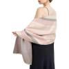 imageEXTREE Scarfs for Women Pashmina Silky Shawl Wrap for Evening Dressing Blanket Open Front Poncho CapeAcxpink