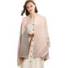 imageEXTREE Scarfs for Women Pashmina Silky Shawl Wrap for Evening Dressing Blanket Open Front Poncho CapeAcxpink
