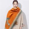 imageEXTREE Scarfs for Women Pashmina Silky Shawl Wrap for Evening Dressing Blanket Open Front Poncho CapeAdborange