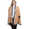 imageEXTREE Scarfs for Women Pashmina Silky Shawl Wrap for Evening Dressing Blanket Open Front Poncho CapeAddbrown