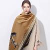 imageEXTREE Scarfs for Women Pashmina Silky Shawl Wrap for Evening Dressing Blanket Open Front Poncho CapeAddbrown