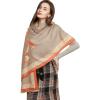imageEXTREE Scarfs for Women Pashmina Silky Shawl Wrap for Evening Dressing Blanket Open Front Poncho CapeAdeorange