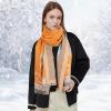 imageEXTREE Scarfs for Women Pashmina Silky Shawl Wrap for Evening Dressing Blanket Open Front Poncho CapeAdforange