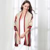 imageEXTREE Scarfs for Women Pashmina Silky Shawl Wrap for Evening Dressing Blanket Open Front Poncho CapeAdswhite