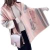 imageEXTREE Scarfs for Women Pashmina Silky Shawl Wrap for Evening Dressing Blanket Open Front Poncho CapeAdtpink