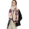 imageEXTREE Scarfs for Women Pashmina Silky Shawl Wrap for Evening Dressing Blanket Open Front Poncho CapeAdvwhite
