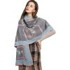 imageEXTREE Scarfs for Women Pashmina Silky Shawl Wrap for Evening Dressing Blanket Open Front Poncho CapeAelgrey