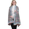 imageEXTREE Scarfs for Women Pashmina Silky Shawl Wrap for Evening Dressing Blanket Open Front Poncho CapeAelgrey