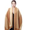 imageEXTREE Scarfs for Women Pashmina Silky Shawl Wrap for Evening Dressing Blanket Open Front Poncho CapeAetbrown