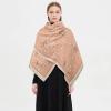 imageEXTREE Scarfs for Women Pashmina Silky Shawl Wrap for Evening Dressing Blanket Open Front Poncho CapeAeypink