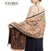 imageEXTREE Scarfs for Women Pashmina Silky Shawl Wrap for Evening Dressing Blanket Open Front Poncho CapeAfgpink