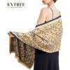 imageEXTREE Scarfs for Women Pashmina Silky Shawl Wrap for Evening Dressing Blanket Open Front Poncho CapeAfiyellow