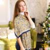 imageEXTREE Scarfs for Women Pashmina Silky Shawl Wrap for Evening Dressing Blanket Open Front Poncho CapeAfiyellow