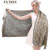 imageEXTREE Scarfs for Women Pashmina Silky Shawl Wrap for Evening Dressing Blanket Open Front Poncho CapeAfjgrey