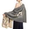 imageEXTREE Scarfs for Women Pashmina Silky Shawl Wrap for Evening Dressing Blanket Open Front Poncho CapeAfqblack