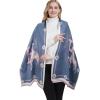imageEXTREE Scarfs for Women Pashmina Silky Shawl Wrap for Evening Dressing Blanket Open Front Poncho CapeAfybluehorse