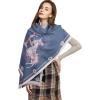 imageEXTREE Scarfs for Women Pashmina Silky Shawl Wrap for Evening Dressing Blanket Open Front Poncho CapeAfybluehorse