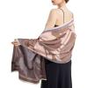 imageEXTREE Scarfs for Women Pashmina Silky Shawl Wrap for Evening Dressing Blanket Open Front Poncho CapeAgbbrownlotus