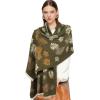 imageEXTREE Scarfs for Women Pashmina Silky Shawl Wrap for Evening Dressing Blanket Open Front Poncho CapeAgdbrownleaf