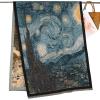 imageEXTREE Scarfs for Women Pashmina Silky Shawl Wrap for Evening Dressing Blanket Open Front Poncho CapeAgeblueyellowpainting