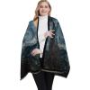 imageEXTREE Scarfs for Women Pashmina Silky Shawl Wrap for Evening Dressing Blanket Open Front Poncho CapeAgeblueyellowpainting