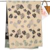 imageEXTREE Scarfs for Women Pashmina Silky Shawl Wrap for Evening Dressing Blanket Open Front Poncho CapeAgfwheatleaf