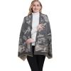 imageEXTREE Scarfs for Women Pashmina Silky Shawl Wrap for Evening Dressing Blanket Open Front Poncho CapeAgggreyforest