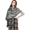 imageEXTREE Scarfs for Women Pashmina Silky Shawl Wrap for Evening Dressing Blanket Open Front Poncho CapeAgggreyforest