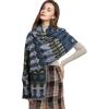 imageEXTREE Scarfs for Women Pashmina Silky Shawl Wrap for Evening Dressing Blanket Open Front Poncho CapeAgjbluearrows