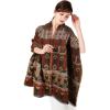 imageEXTREE Scarfs for Women Pashmina Silky Shawl Wrap for Evening Dressing Blanket Open Front Poncho CapeAgkbrownarrows