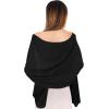 imageEXTREE Scarfs for Women Pashmina Silky Shawl Wrap for Evening Dressing Blanket Open Front Poncho CapeAgwblackorange