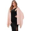 imageEXTREE Scarfs for Women Pashmina Silky Shawl Wrap for Evening Dressing Blanket Open Front Poncho CapeAgxpinkorangehorse