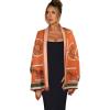 imageEXTREE Scarfs for Women Pashmina Silky Shawl Wrap for Evening Dressing Blanket Open Front Poncho CapeAgypinkorange