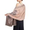 imageEXTREE Scarfs for Women Pashmina Silky Shawl Wrap for Evening Dressing Blanket Open Front Poncho CapeAhcpinktree