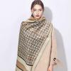 imageEXTREE Scarfs for Women Pashmina Silky Shawl Wrap for Evening Dressing Blanket Open Front Poncho CapeAhgbeigekhaki