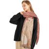 imageEXTREE Scarfs for Women Pashmina Silky Shawl Wrap for Evening Dressing Blanket Open Front Poncho CapeAhired