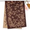 imageEXTREE Scarfs for Women Pashmina Silky Shawl Wrap for Evening Dressing Blanket Open Front Poncho CapeAhkdark Brownflowers