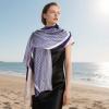 imageEXTREE Scarfs for Women Pashmina Silky Shawl Wrap for Evening Dressing Blanket Open Front Poncho CapeAhkpinkblue
