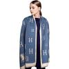 imageEXTREE Scarfs for Women Pashmina Silky Shawl Wrap for Evening Dressing Blanket Open Front Poncho CapeAhlblue